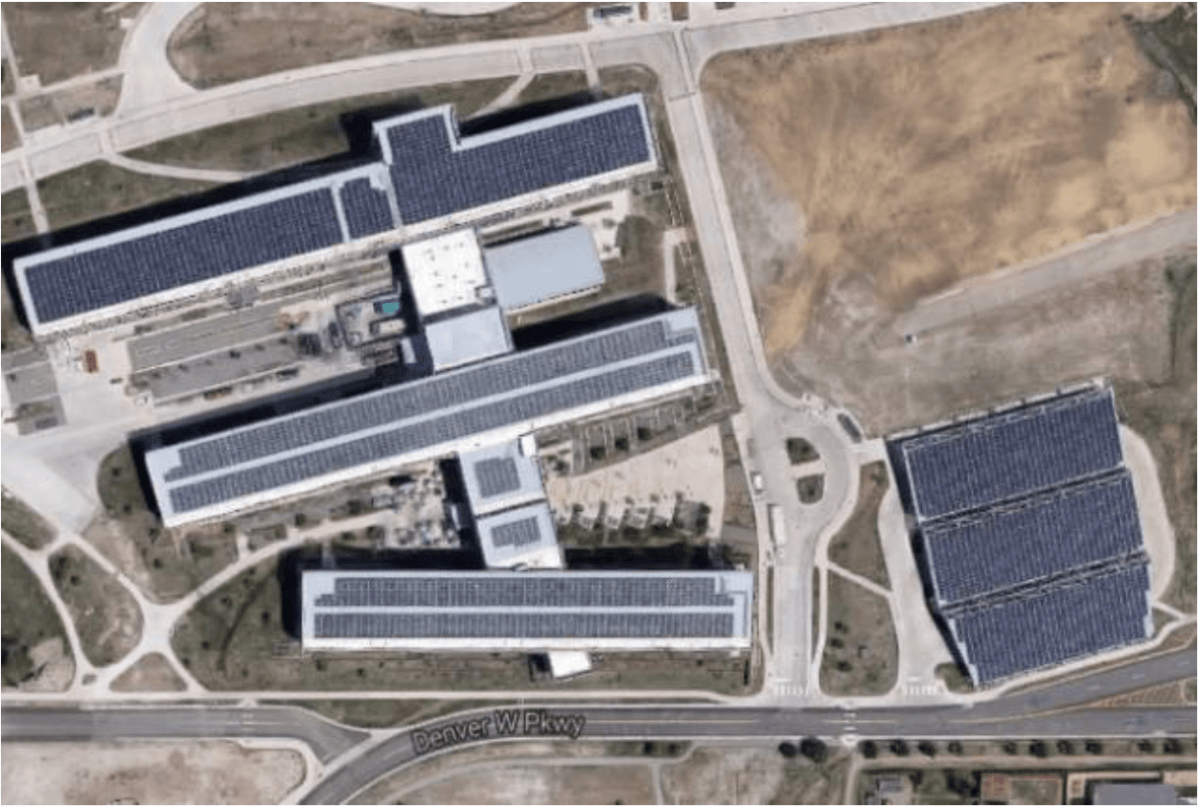 overhead photo of solar arrays