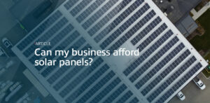 can my business afford solar panels?