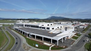 Drone photo of multi level distribution facility
